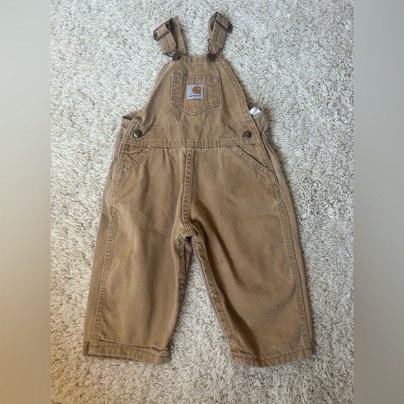 Vintage Carhartt Made In USA Overalls Baby Size 24 Month - Picture 1 of 8